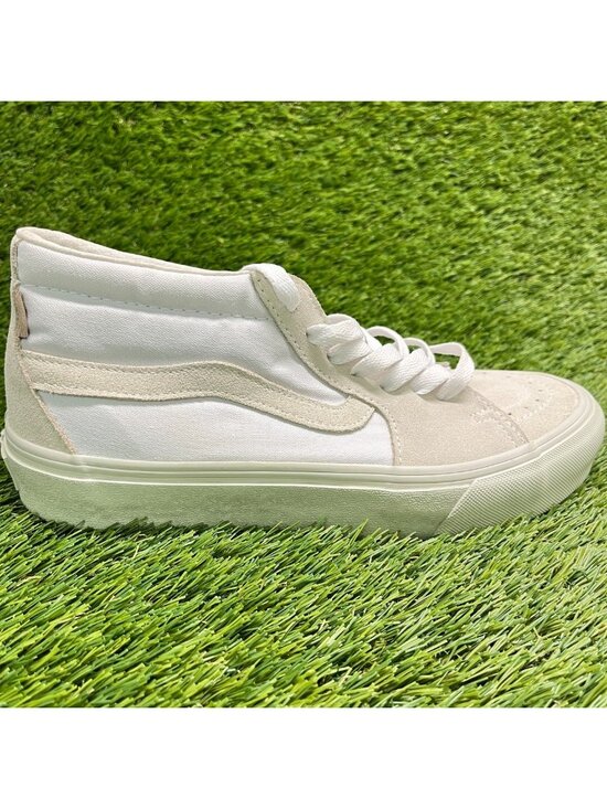 VANS Shoes - Vans Sk8-Mid VLT LX Womens Size 8.5 Mens 7 Beige White Athletic Shoes Sneakers
